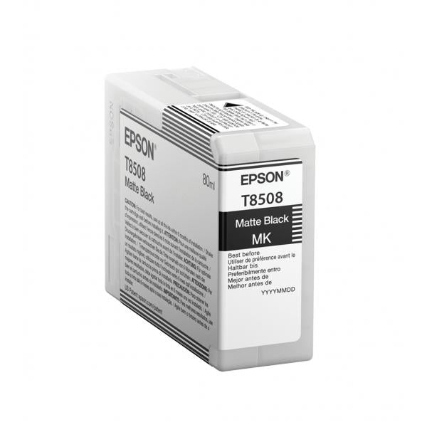 Epson UltraChrome HD cartuccia d'inchiostro 1 pz Originale Nero (EPSON T85080N MATTE BLACK INK ULTRACHROME HD)EpsonC13T85080N