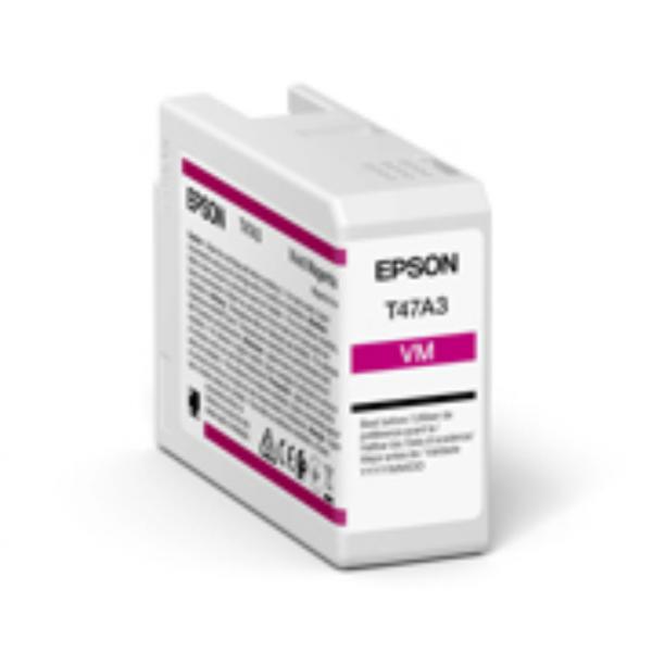 Epson Singlepack Vivid Magenta T47A3 UltraChrome Pro 10 ink 50ml (SINGLEPACK VIVID MAGENTA T47A3 - ULTRACHROME PRO 10 INK 50ML)Epson8715946730035C13T47A30N