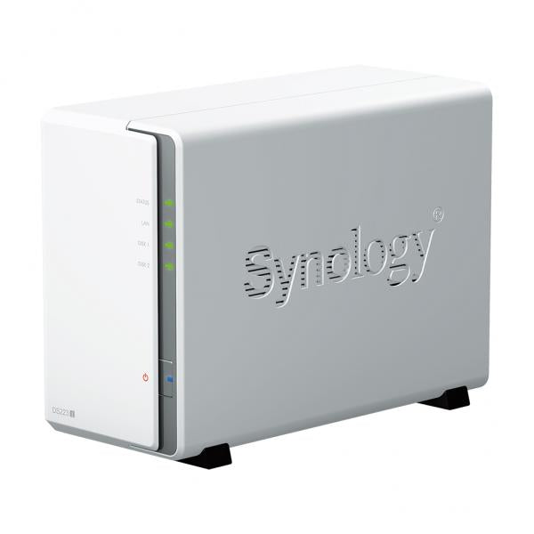 Synology DiskStation DS223J NAS Desktop Realtek RTD1619B 1 GB DDR4 24 TB HDD Bianco (Synology DS223J/24TB-HAT3310)Synology5051868230325DS223J/24TB-HAT3310