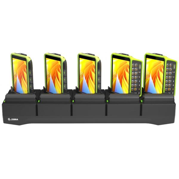 Zebra CRD-WT64-5S5BE-01 Caricabatterie per dispositivi mobili Computer portatile Nero Interno (WT6400 5-SLOT ETHERNET CRADLE - W/BATT CHARGER F/5WT 5B ETH COMM)ZebraCRD-WT64-5S5BE-01