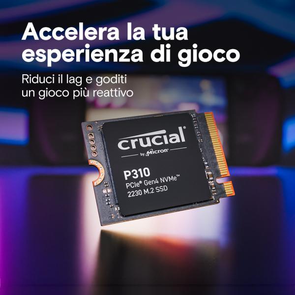 Crucial P310 2TB PCIe Gen4 NVMe 2230 M.2 SSD (Crucial P310 - SSD - Extreme Performance - 2 TB - PCIe 4.0 x)CrucialCT2000P310SSD2