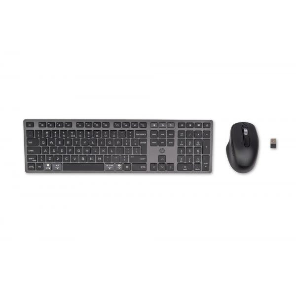 HP Combinazione di tastiera e mouse wireless ricaricabili multidispositivo 720 (720 Multi-Device Rechargeable - Wireless Keyboard And Mouse - Combo - Warranty: 12M)Hp9T5A9AA#ABB