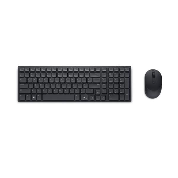 DELL KM555 tastiera Mouse incluso Universale RF senza fili + Bluetooth QWERTY Inglese britannico Nero (Dell Pro Compact Silent Keyboard and Mouse - KM555 - Keyboard and mouse set - wireless - 2.4 GHz, Bluetooth 5.1 - QWERTY - UK - black - with 3 year...