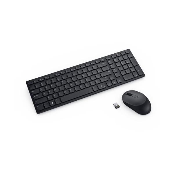 DELL KM555 tastiera Mouse incluso Universale RF senza fili + Bluetooth QWERTY Inglese britannico Nero (Dell Pro Compact Silent Keyboard and Mouse - KM555 - Keyboard and mouse set - wireless - 2.4 GHz, Bluetooth 5.1 - QWERTY - UK - black - with 3 year...