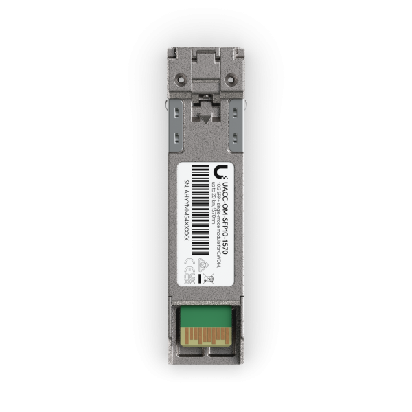 Ubiquiti UACC-OM-SFP10-1570 modulo del ricetrasmettitore di rete Fibra ottica 11300 Mbit/s SFP+ 1570 nm (SFP+ transceiver for CWDM - supports 10G connections up - to 20 km using single-mode fiber with a duplex LC UPC connector - Warranty: 24M)Ubiquit...