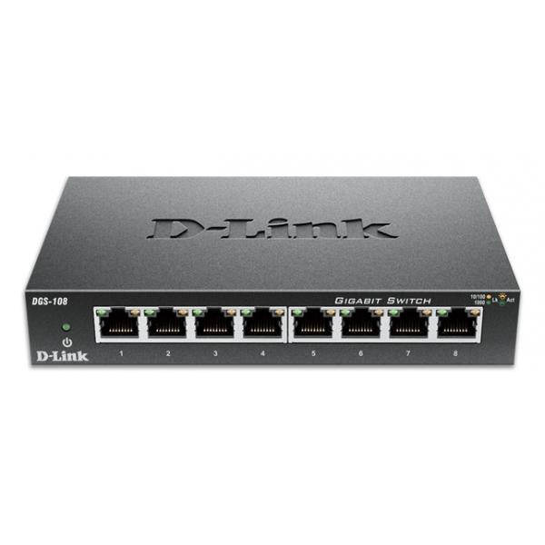D-Link DGS-108 Nero (8-PORT LAYER2 GIGABIT SWITCH - IN)D-linkDGS-108/E