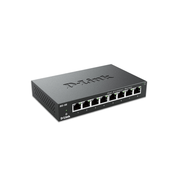 D-Link DES-108 Non gestito Nero (Metal Housing 8p 10/100)D-linkDES-108/B