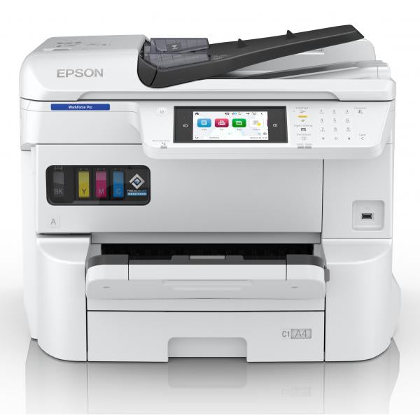 Epson WorkForce Pro EM-C7100DWF Ad inchiostro A3+ 4800 x 1200 DPI 35 ppm Wi-Fi (Epson WorkForce Pro -C7100DWF A3+ Duplex Multifunction Printer.Print/Copy/Scan. 25ppm. 4,800 x 1,200 DPI. 500 - 5,000 pages per month max 75,000. 64 g/m - 200 g/m. 250 Sh...