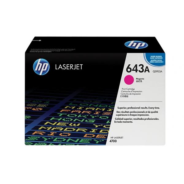 HP 643A cartuccia toner 1 pz Originale Magenta (Toner Magenta Color 4700 - Pages 10000 - Warranty: 3M)Hp5704327088257Q5953-67901
