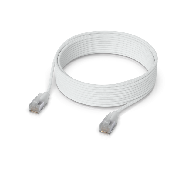 Ubiquiti UACC-Cable-Patch-EL-C6A-8M-W cavo di rete Translucent, Bianco Cat6a (Ultra-thin braided shielded - RJ45 patch cable, designed - and optimized for 10 GbE networking. 8M - Warranty: 24M)Ubiquiti0810084697313UACC-CABLE-PATCH-EL-C6A-8M-W