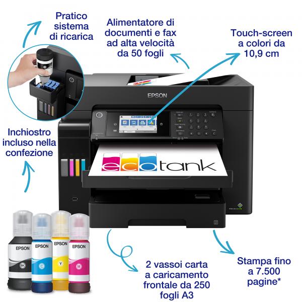 Epson EcoTank ET-16655 (Ecotank Et-16655 Inkjet A3 - 4800 X 1200 Dpi 32 Ppm Wi-Fi - Warranty: 12M)Epson8715946734545C11CH71411