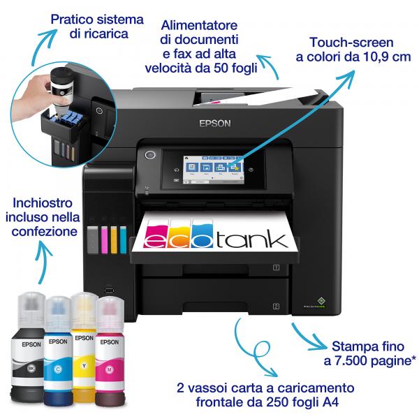 Epson EcoTank ET-5855 (Ecotank Et-5855 Inkjet A4 - 4800 X 2400 Dpi 25 Ppm Wi-Fi - Warranty: 12M)Epson8715946734668C11CJ29406