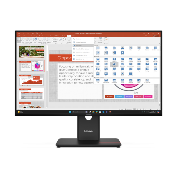 Lenovo ThinkVision T27-40 Monitor (T27-40 27IN HDMI/DP/VGA/USB-CBA *S*)Lenovo019815581559164A5MAT6UK