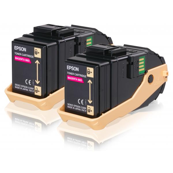 Epson Toner Magenta conf.doppia (AL-C9300N DOUBLE PACK TONER CART MAG)EpsonC13S050607