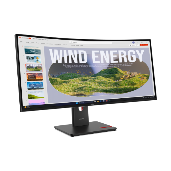 Lenovo ThinkVision T34WD-40 Monitor (ThinkVision T34WD-40 UWQHD/USB-C 34Monitor. WARRANTY: 3YR CCR)Lenovo64AEGAT1EU