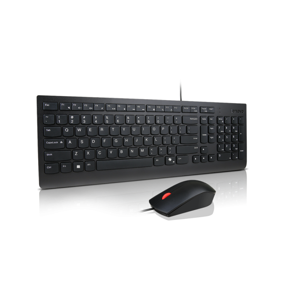 Lenovo KB MICE_BO Essencial WR KBMS GB A1 tastiera Mouse incluso Universale USB Inglese UK Nero (Lenovo Essential Wired Keyboard and Mouse Combo) - Versione UKLenovo4X31R64438