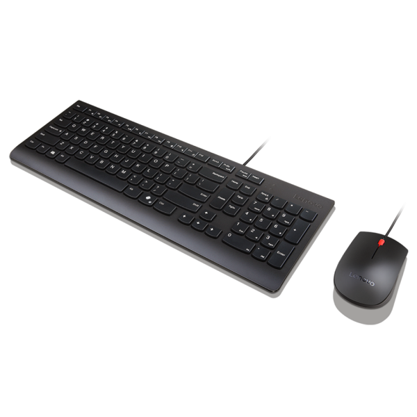 Lenovo KB MICE_BO Essencial WR KBMS GB A1 tastiera Mouse incluso Universale USB Inglese UK Nero (Lenovo Essential Wired Keyboard and Mouse Combo) - Versione UKLenovo4X31R64438