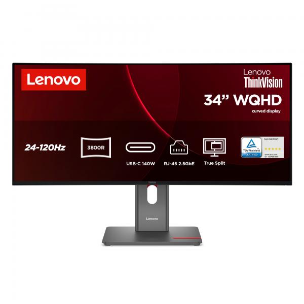 Lenovo ThinkVision P34WD-40 Monitor (P34WD-40 34IN HDMI/DP/USB-C/RJ45 *S*)Lenovo019815624371364ADGAT1UK