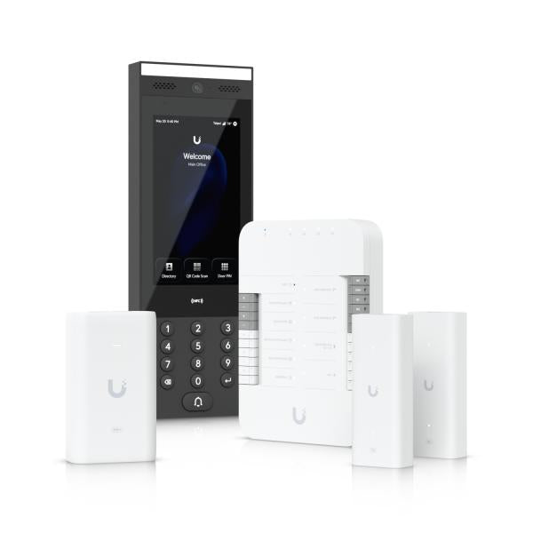 Starter kit with a Gate Hub, - G3 Intercom, PoE++ adapter, - and PoE++ over twisted pair extender for access control at a single gate with - Warranty: 24MUbiquitiUA-G3-SK-GATE