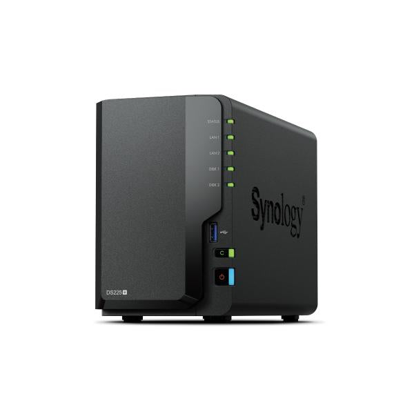 Synology DiskStation DS225+ 2 Bay NAS Desktop Intel Celeron J4125 2 GB DDR4 Synology DSM Nero (Synology DS225+ 2-bay Plus series - Intel Celeron J4125 quad-core; 2GB non-ECC DDR4 SODIMM upgradable to 6GB using D4NS01-4G. 1 x 2.5GbE and 1 x 1GbE RJ-45...