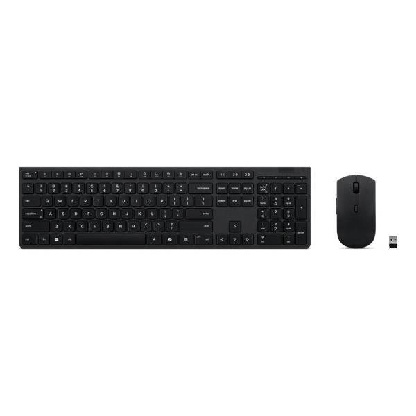 Lenovo 4X31R64350 tastiera Mouse incluso Casa/ufficio RF senza fili + Bluetooth QWERTY Inglese UK Grigio (Lenovo Professional - Keyboard and mouse set - full size - wireless - Bluetooth, 2.4 GHz - QWERTY - UK - grey - brown box) - Versione UKLenovo4X...