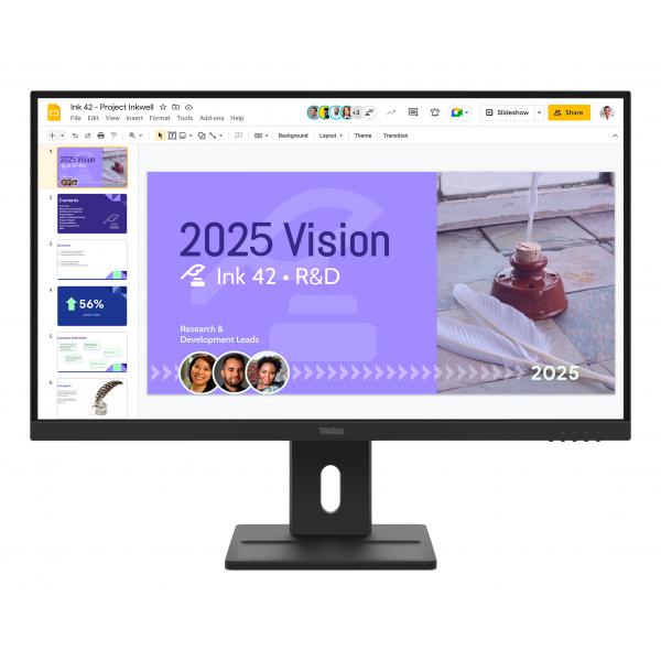 Lenovo ThinkVision E27Q-40 Monitor (Lenovo ThinkVision E27Q-40 - Monitor a LED - 27 - 2560 x 1440 QHD @ 100 Hz - IPS - 350 cd/m - 1500:1 - 4 ms - 2xHDMI, DisplayPort - altoparlanti - nero corvino)Lenovo64BDGAT4EU
