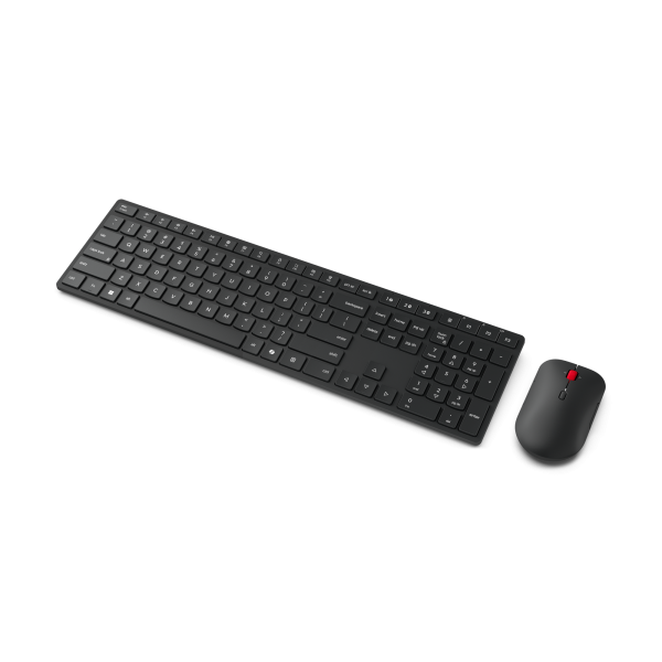 Lenovo 4X31S04847 tastiera Mouse incluso Casa/ufficio RF senza fili + Bluetooth Inglese UK Nero (Lenovo Multi-Mode Pro Combo 6000 - Keyboard and mouse set - wireless - 2.4 GHz, Bluetooth 5.3 - QWERTY - UK - eclipse black - brown box) - Versione UKLen...