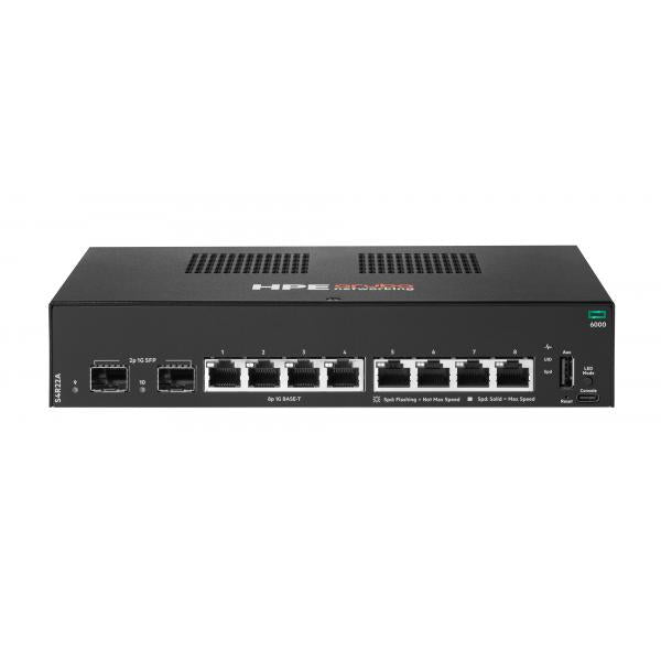 HPE Aruba Networking CX 6000 8p 10M/100M/1G 2p SFP 1G Switch (ANW 6000 8G 2F SW-STOCK - .)HpeS4R22A