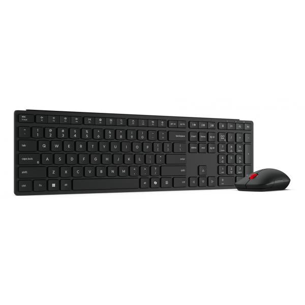 Lenovo 4X31S04830 tastiera Mouse incluso Casa/ufficio RF senza fili + Bluetooth Italiano Nero (Lenovo Multi-Mode Pro Combo 6000 - Set mouse e tastiera - senza fili - 2.4 GHz, Bluetooth 5.3 - QWERTY - italiana - nero eclisse - confezione brown box)Len...