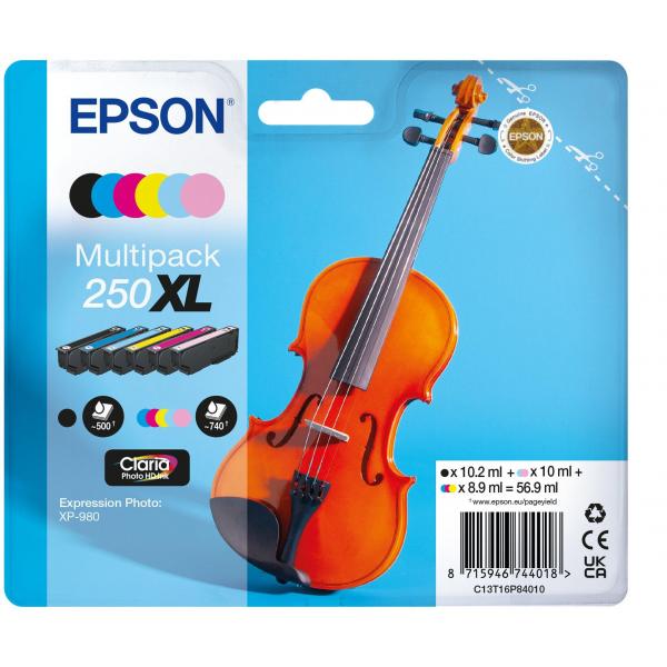 Epson Multipack 6 colori 250XL Inchiostri Claria Photo HD Violino (MULTIPACK 6-COLOURS 250XL INK)Epson8715946744018C13T16P84010