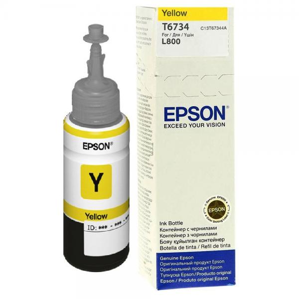 Epson T6734 Yellow ink bottle 70ml (Epson T6734 - gul - original - blkref)EpsonC13T67344A