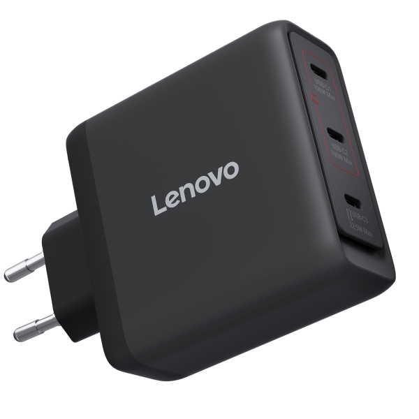Lenovo 40AW100BEU Caricabatterie per dispositivi mobili Universale Nero AC Interno (LENOVO MULTI-PORT USB-C 100W - GAN CHARGER BLACK -EU)Lenovo40AW100BEU