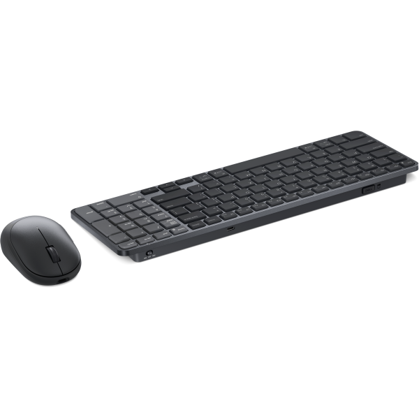 DELL Pro 7 KM746 tastiera Mouse incluso Universale RF senza fili + Bluetooth QWERTY US International Grafite (PRO 7 RECHARGEABLE COMPACT KEYB - AND MOUSE KM746 - US) - Versione TedescaDell5397321041993KM746-BLK-INT