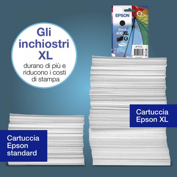 Epson Inchiostri DURABrite Ultra Ombrello confezione singola 406XL nero (SINGLE BLACK 406XL UMBRELLA INK)Epson8715946748344C13T17H14010