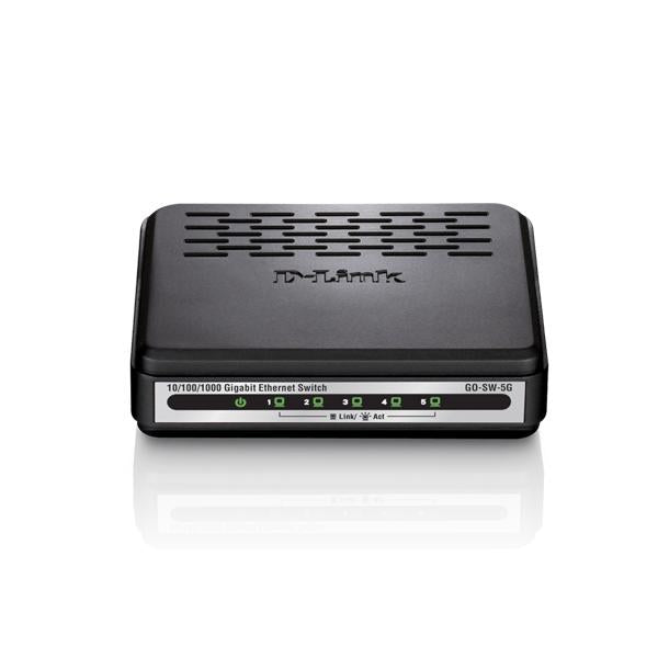 D-Link GO-SW-5G switch di rete Non gestito Nero (D-Link GO-SW-5G - Switch - unmanaged - 5 x 10/100/1000 - desktop)D-linkGO-SW-5G