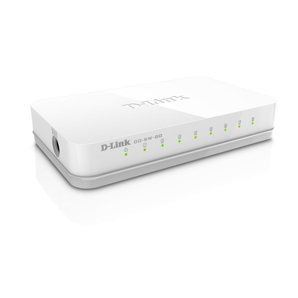 D-Link GO-SW-8G switch di rete Non gestito Bianco (D-Link GO-SW-8G - Switch - unmanaged - 8 x 10/100/1000 - desktop)D-linkGO-SW-8G