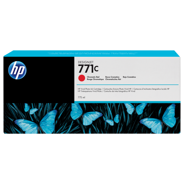 HP Cartuccia inchiostro rosso cromatico DesignJet 771C, 775 ml (771C 775-ML CHROM RED DESIGNJET CART)HpB6Y08A