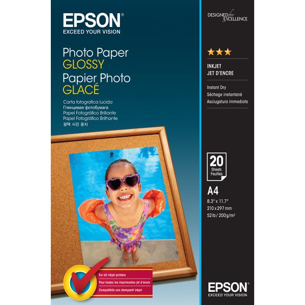 Epson Photo Paper Glossy - A4 - 20 Fogli (PHOTO PAPER GLOSSY A4 20 SHEET)EpsonC13S042538