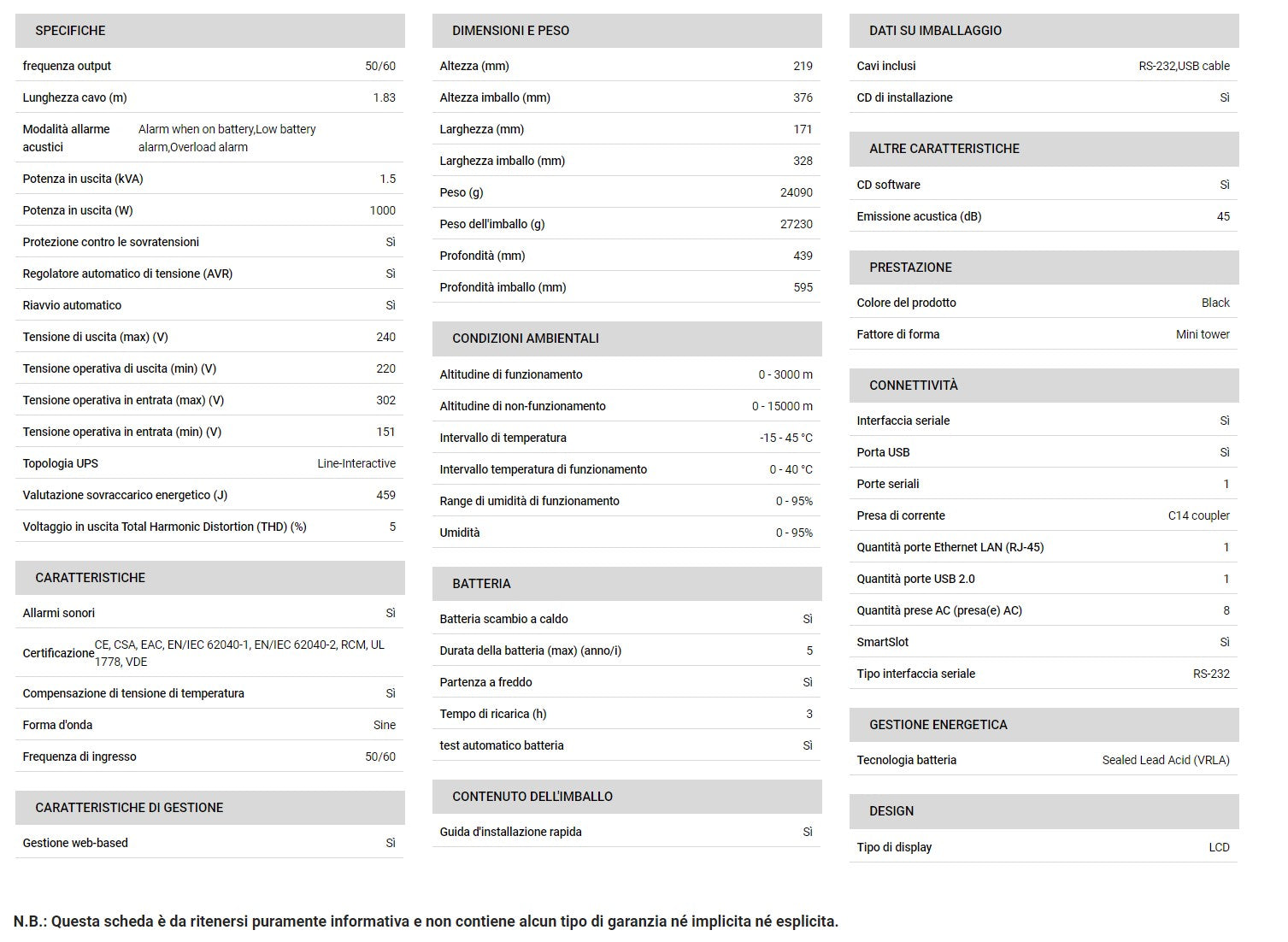 APC SMART-UPS 1500VA LCD 230V WITH SMARTCONNECT