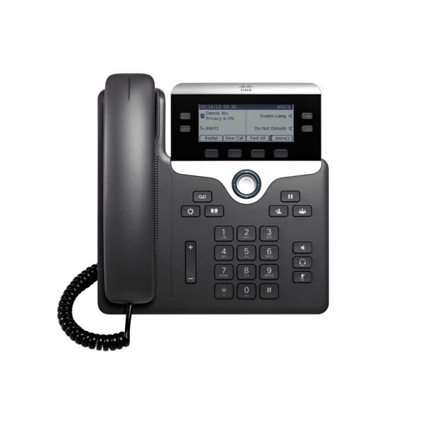 Cisco 7841 telefono IP Nero, Argento 4 linee LCD (Cisco IP Phone 7841 - VoIP phone - SIP, SRTP - 4 lines) - Versione UKCiscoCP-7841-K9=