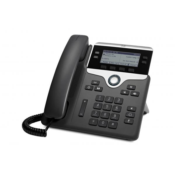 Cisco 7841 telefono IP Nero, Argento 4 linee LCD (Cisco IP Phone 7841 - VoIP phone - SIP, SRTP - 4 lines) - Versione UKCiscoCP-7841-K9=