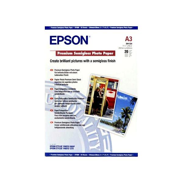 Epson Carta fotografica semilucida Premium (PREMIUM SEMI-GLOSS PHOTO PAP A3 20SH)EpsonC13S041334