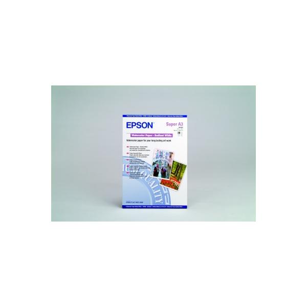 Epson Carta acquerello Radiant White (WATERCOLOR PAP RAD WHITE-A3P 20S 190)EpsonC13S041352