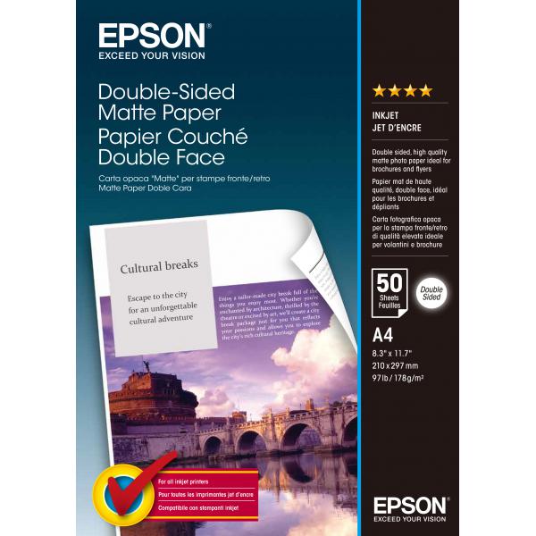 Epson Double-Sided Matte Paper - A4 - 50 Fogli (DOUBLE SIDED MATTE PAPER A4 50SH)EpsonC13S041569