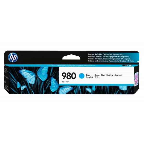 HP Cartuccia originale inchiostro ciano 980 (HP 980 - 86.5 ml - ciano - originale - cartuccia d'inchiostro - per Officejet Enterprise Color MFP X585, Officejet Enterprise Color Flow MFP X585)HpD8J07A