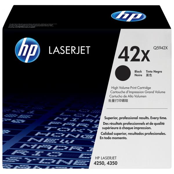 HP 42X High Yield Black Original LaserJet Toner Cartridge cartuccia toner 1 pz Originale Nero (Toner HP 42X / Q5942X Black)HpQ5942X