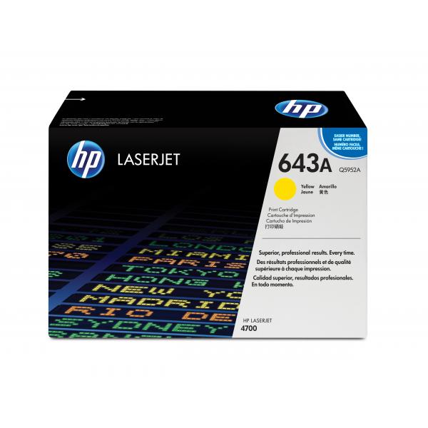 HP Cartuccia Toner originale giallo LaserJet 643A (Toner HP 643A / Q5952A Yellow)HpQ5952A