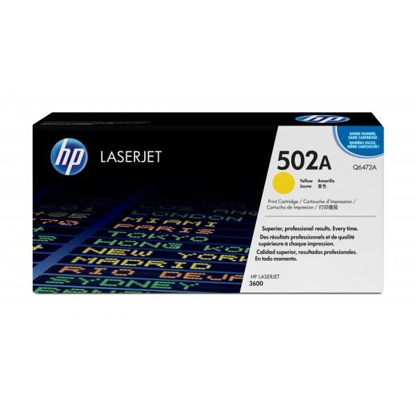 HP Cartuccia Toner originale giallo LaserJet 502A (HP 502A - gul - original - LaserJet -)HpQ6472A