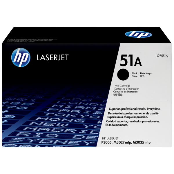 HP Cartuccia Toner originale nero LaserJet 51A (Toner Black P3005 M3035 - Pages 6.500 - Warranty: 12M)HpQ7551A