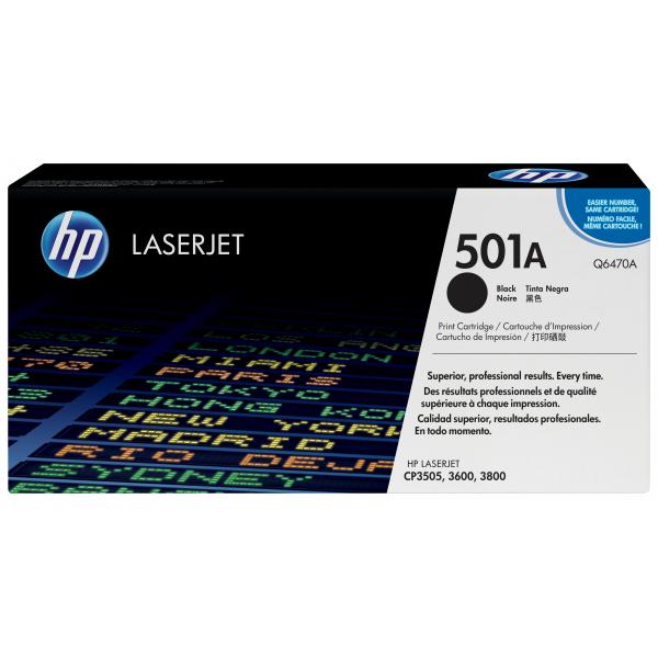 HP Cartuccia Toner originale nero LaserJet 501A (Toner Black - Pages 6.000 - Warranty: 12M)HpQ6470A